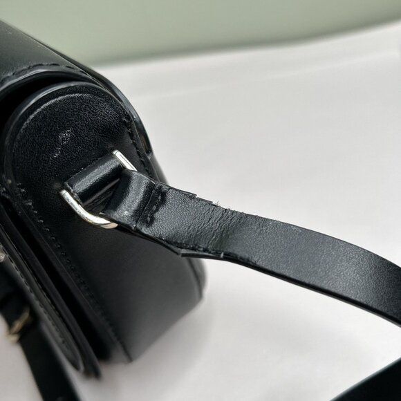 Kate Spade Nadine Medium Flap Black Smooth Leather Crossbody Bag - Picture 8 of 13